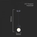 MAX 40W G9 V-TAC disainvalgusti, IP20, must/valge