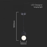 MAX 40W G9 V-TAC design luminaire, IP20, black/white