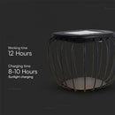 120Lm LED bordslampa med solcellslampa, V-TAC, IP44, svart, 3000K+6000K