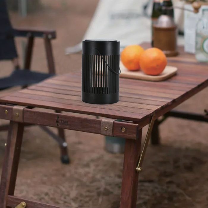 0.5W(21Lm) LED solārā galda lampa, V-TAC, IP20, melna, silti balta gaisma 3000K