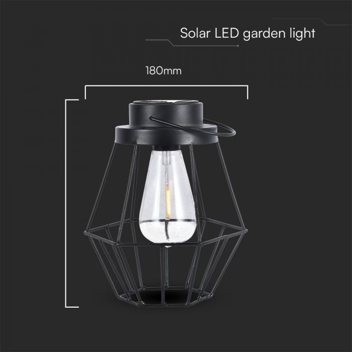 LED solārais gaismeklis, 8LM, IP65, silti balta gaisma 2700K