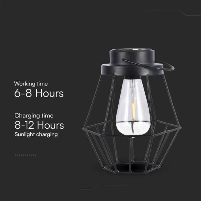 LED solārais gaismeklis, 8LM, IP65, silti balta gaisma 2700K