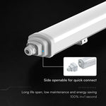 120cm_36W(4320Lm) LED hermētiskais lineārais gaismeklis, V-TAC VT-12035, CREE SMD, 120Lm/W, IP65, IK05, balts, 1200x68x59mm, savienojams līdz 10 gab., 120°, 6 gadu garantija, neitrāli balta gaisma 4000K