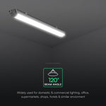 120cm_36W(4320Lm) LED hermētiskais lineārais gaismeklis, V-TAC VT-12035, CREE SMD, 120Lm/W, IP65, IK05, balts, 1200x68x59mm, savienojams līdz 10 gab., 120°, 6 gadu garantija, neitrāli balta gaisma 4000K
