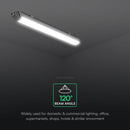 36W(4320Lm) LED hermētiskais lineārais gaismeklis, V-TAC VT-12035, CREE SMD, 120Lm/W, IP65, balts, 1200x68x59mm, savienojams līdz 10 gab., 120°, 6 gadu garantija, auksti balta gaisma 6500K