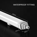 48W(5760Lm) LED hermētiskais lineārais gaismeklis, V-TAC VT-12049, CREE SMD, 120Lm/W, IP65, IK05, balts, 1500x68x59mm, savienojams līdz 8 gab., 120°, 6 gadu garantija, neitrāli balta gaisma 4000K