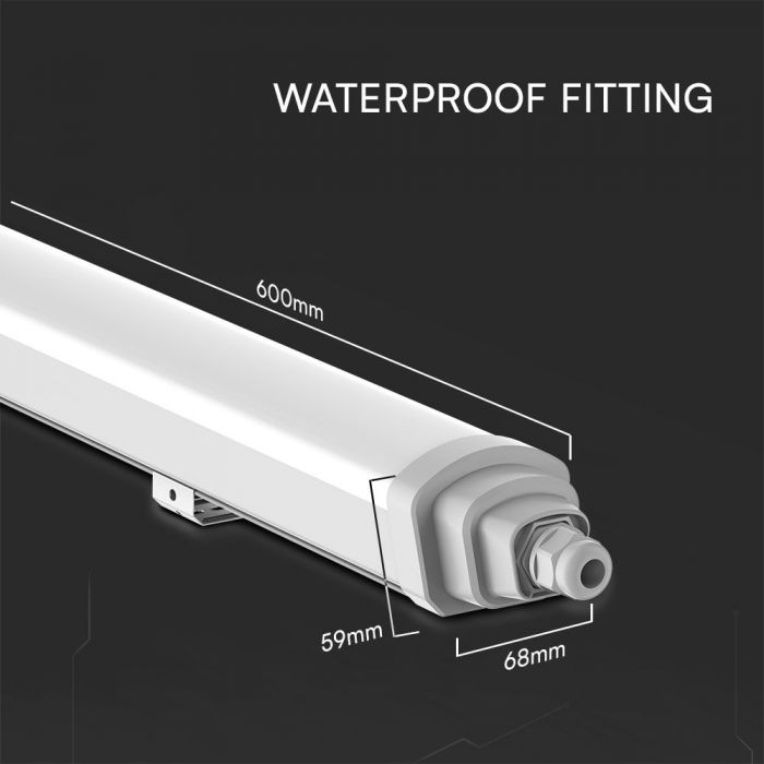 18W(2160Lm) 120LM/W 60cm LED linear luminaire, G-Series, V-TAC, IP65, cool white 6500K