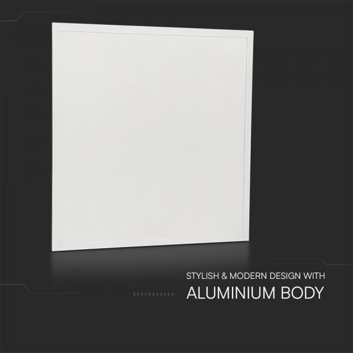 25W (4500Lm) LED-paneel 600x600mm, V-TAC, IP20, neutraalne valge valgus 4000K, tarnitakse koos toiteplokiga.