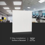 25W (4500Lm) LED-paneel 600x600mm, V-TAC, IP20, neutraalne valge valgus 4000K, tarnitakse koos toiteplokiga.