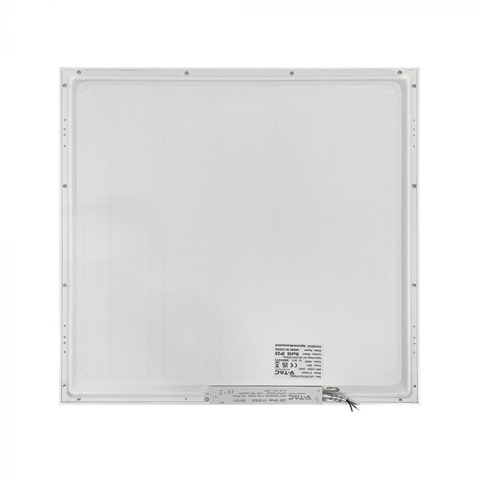 25W (4500Lm) LED-paneel 600x600mm, V-TAC, IP20, neutraalne valge valgus 4000K, tarnitakse koos toiteplokiga.