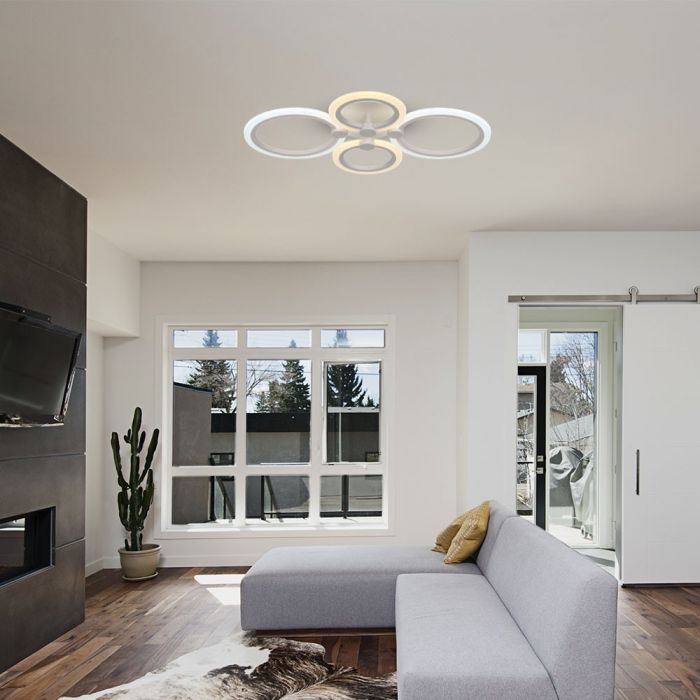 Piegāde 10dienas45W(3900Lm) LED dizaina gaismeklis, V-TAC, IP20, balta,  600x400x100mm, dimmējama, 3IN1