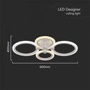 Piegāde 10dienas45W(3900Lm) LED dizaina gaismeklis, V-TAC, IP20, balta,  600x400x100mm, dimmējama, 3IN1