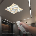75W(6500Lm) LED-designarmatur med fjärrkontroll, V-TAC, IP20, vit, 495x495x55mm, dimbar, 3IN1