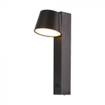 8W(900Lm) LED-väggarmatur, V-TAC, IP20, svart, varmvitt ljus 3000K