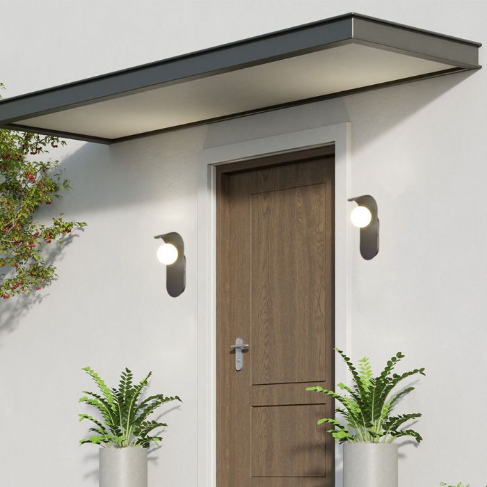 Max 5W G9 LED esi- ja seinavalgusti, V-TAC, IP20, must, teras+klaas