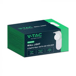 Max 5W G9 LED front and wall luminaire, V-TAC, IP20, white, steel+glass
