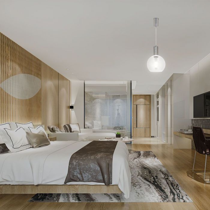 Потолочная светодиодная люстра 5W(450Lm), V-TAC, IP20, стекло, теплый белый свет 3000K