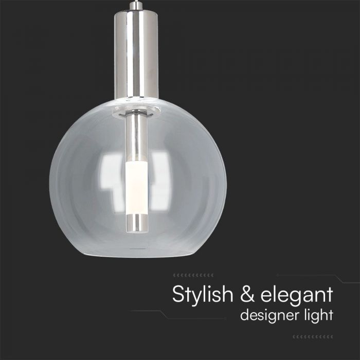 Потолочная светодиодная люстра 5W(450Lm), V-TAC, IP20, стекло, теплый белый свет 3000K