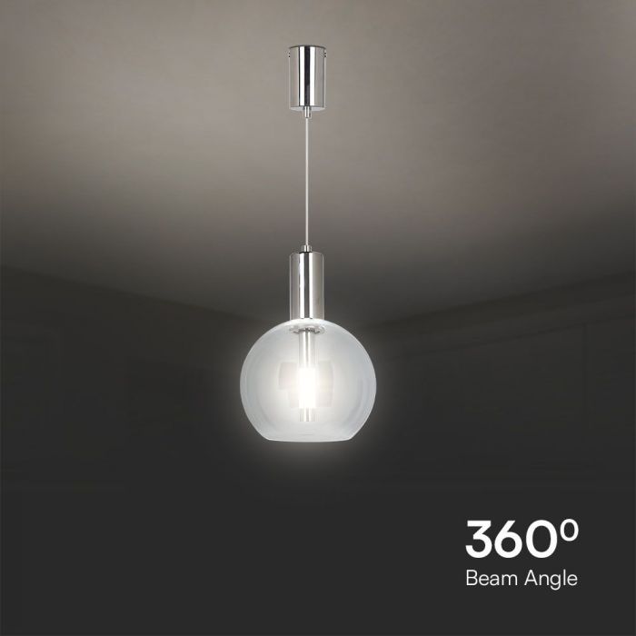 5W(450Lm) LED griestu lustra, V-TAC, IP20, stikla, silti balta gaisma 3000K