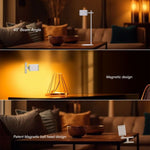 3W(300Lm) 5V LED galda lampa ar USB C tipa lādētāju, V-TAC, IP20, balta, dimmējama, 3IN1