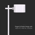 3W(300Lm) 5V LED galda lampa ar USB C tipa lādētāju, V-TAC, IP20, balta, dimmējama, 3IN1