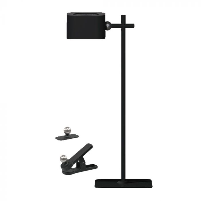 3W(300Lm) 5V LED skrivbordslampa med USB Type-C laddare, V-TAC, IP20, svart, dimbar, 3IN1