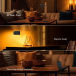 3W(300Lm) 5V LED skrivbordslampa med USB Type-C laddare, V-TAC, IP20, svart, dimbar, 3IN1
