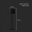 5W(400Lm) 5V LED desk lamp with USB Type-C charger, V-TAC, IP20, black, dimmable, 3IN1
