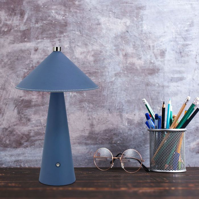 3W(240Lm) 5V LED skrivbordslampa med USB Type-C laddare, V-TAC, IP20, blå, dimbar, 3IN1