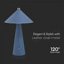 3W(240Lm) 5V LED skrivbordslampa med USB Type-C laddare, V-TAC, IP20, blå, dimbar, 3IN1