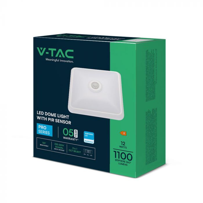 12W(1100Lm) LED plakat valgusanduriga, V-TAC SAMSUNG, IP20, valge, 3IN1