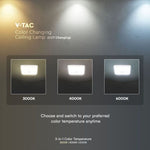 12W(1100Lm) LED plakat valgusanduriga, V-TAC SAMSUNG, IP20, valge, 3IN1