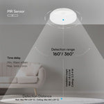 15W(1300Lm) LED-väggarmatur med PIR-sensor, V-TAC SAMSUNG, IP44, vit, 3IN1