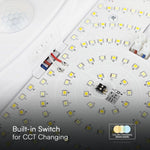 15W(1300Lm) LED-väggarmatur med PIR-sensor, V-TAC SAMSUNG, IP44, vit, 3IN1