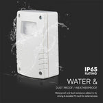 Dienas/Nakts sensors ar laika iestatījumu V-TAC, IP65, balts