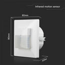 Infrared motion sensor, built-in, max 200W LED, 120gr, V-TAC, IP20