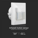 Infrared motion sensor, built-in, max 200W LED, 120gr, V-TAC, IP20