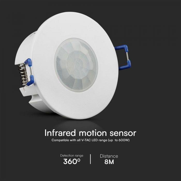 MAX 600W LED COB Infrared Motion Sensor, V-TAC, IP20