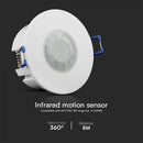 MAX 600W LED COB Infrared Motion Sensor, V-TAC, IP20