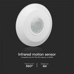400W PIR sensors, IP20, balts