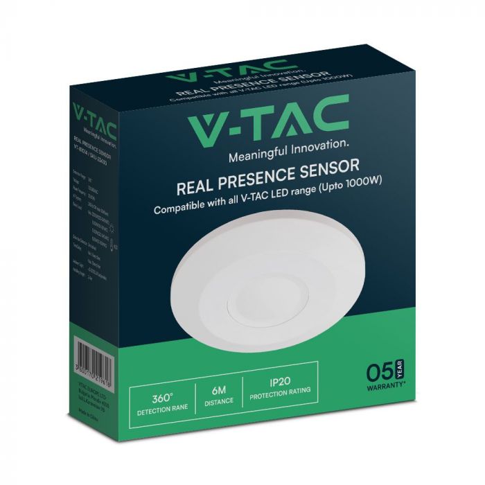 Occupancy sensor, overcurrent, IP20, white, 3m radius