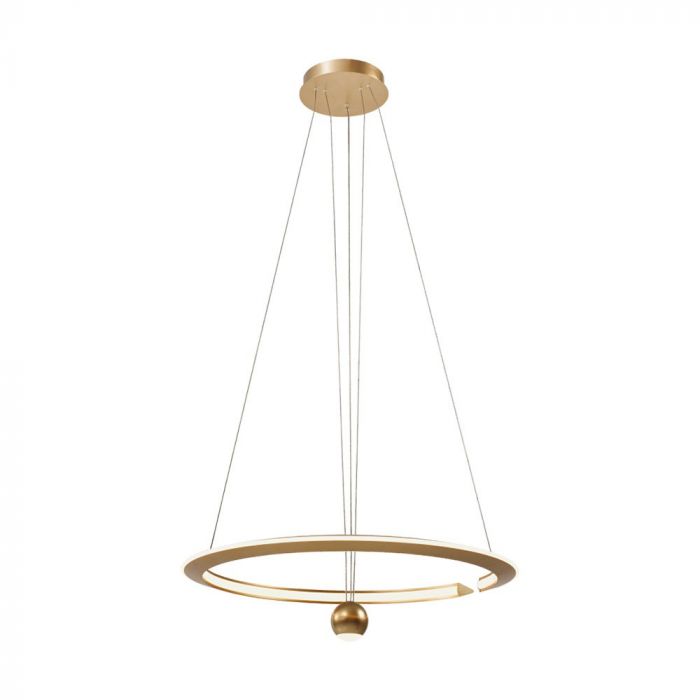 Светодиодная дизайнерская люстра 45W(5500Lm), V-TAC, IP20, золото, 620x1200, теплый белый свет 3000K