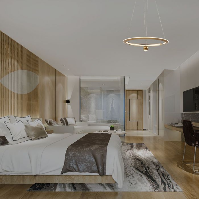 Светодиодная дизайнерская люстра 45W(5500Lm), V-TAC, IP20, золото, 620x1200, теплый белый свет 3000K