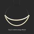 16W(1920Lm) LED design luminaire, V-TAC, IP20, black, warm white light 3000K