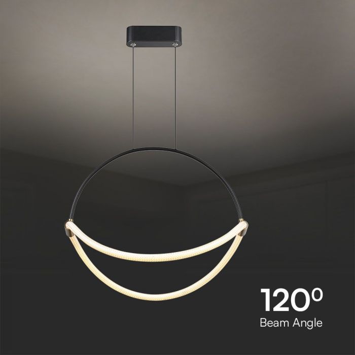 16W(2000Lm) LED-designarmatur, V-TAC, IP20, svart, neutralvit 4000K