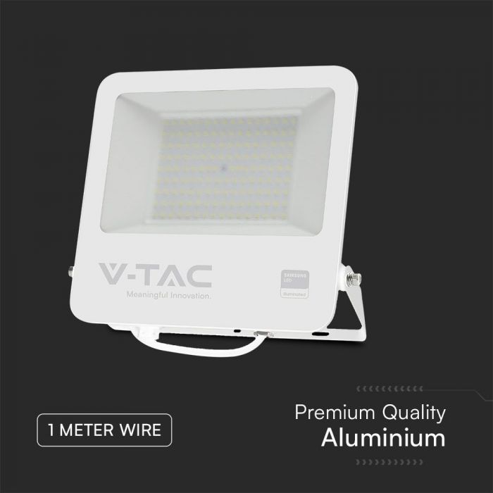 100W(8700Lm) LED-strålkastare utan rörelsesensor, V-TAC SAMSUNG, IP65, vitt, neutralvitt ljus 4000K