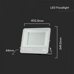 KASTE 2 gab. x 39,22€ – 200W(17540Lm) LED Prožektors bez kustību sensora, 1 m kabelis, V-TAC SAMSUNG, IP65, garantija 5 gadi, melns korpuss un pelēks stikls, auksti balta gaisma 6500K