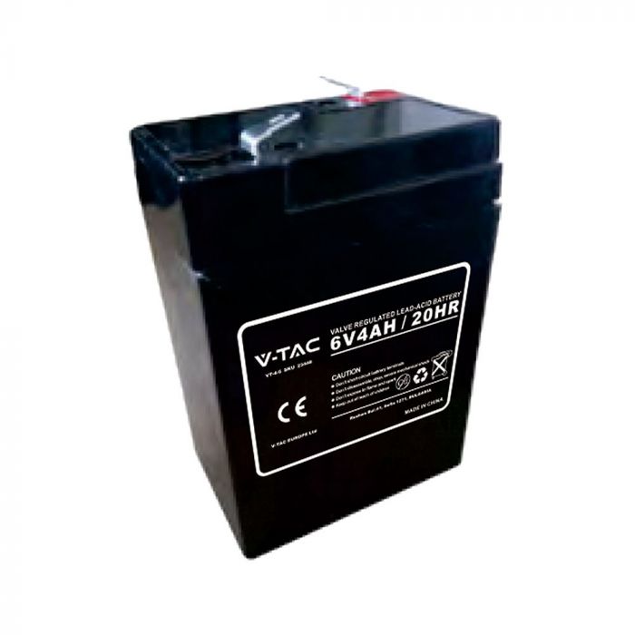 V-TAC 6V 4 Ah pliiaku T1, 70 × 47 × 107 mm