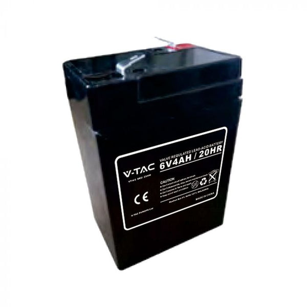 V-TAC 6V 4 Ah svina-skābes akumulators T1, 70 × 47 × 107 mm