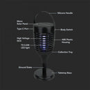 1.3W V-TAC Elektriskais insektu iznīcinātājs,  128x128x672mm, IP24, Li-ion 18650,3.7V,2200mAh Battery 4h MAX